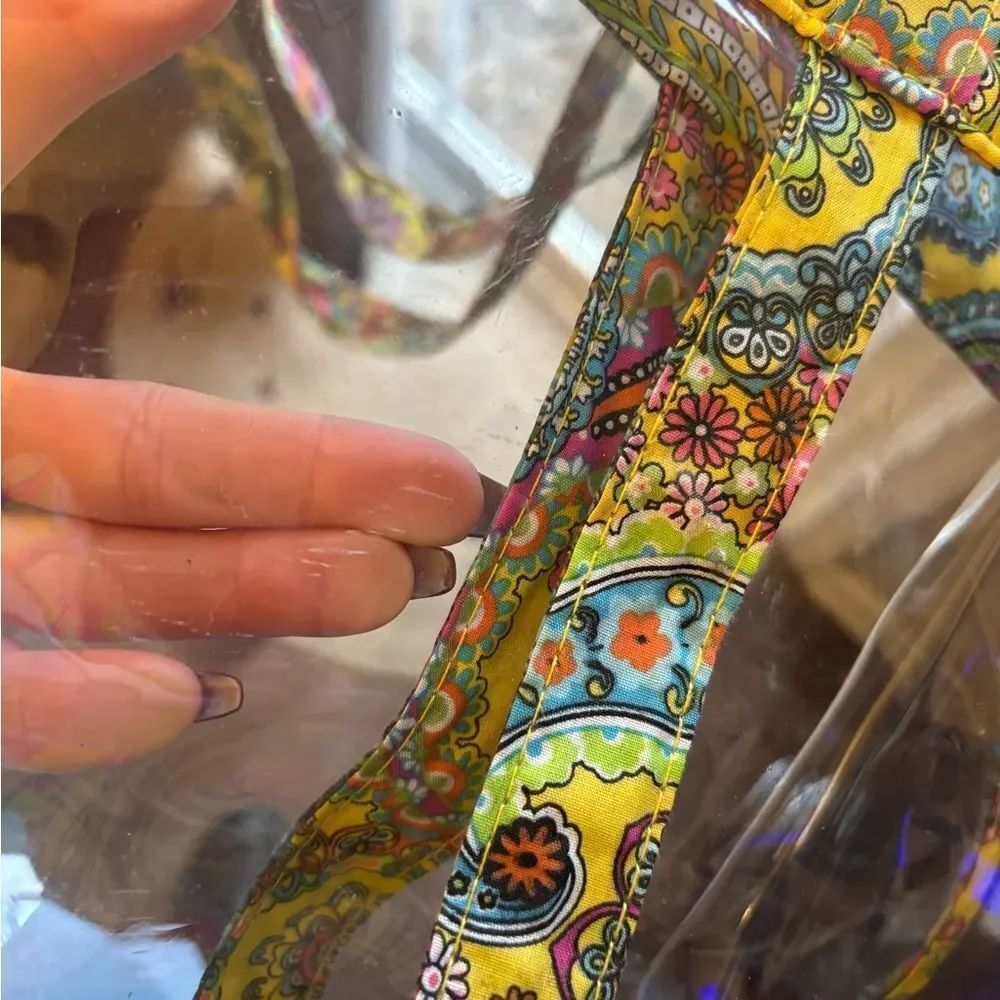 Paisley Yellow and Green Transparent Tote Bag